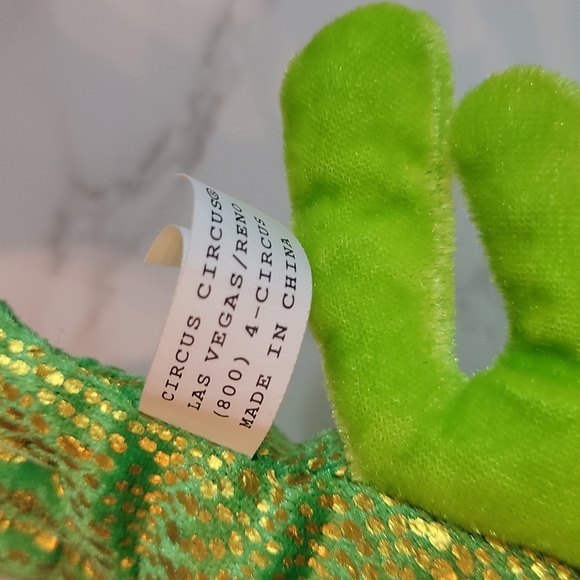 circus circus iridescent lobster green plush stuffed animal - Picture 6 of 7